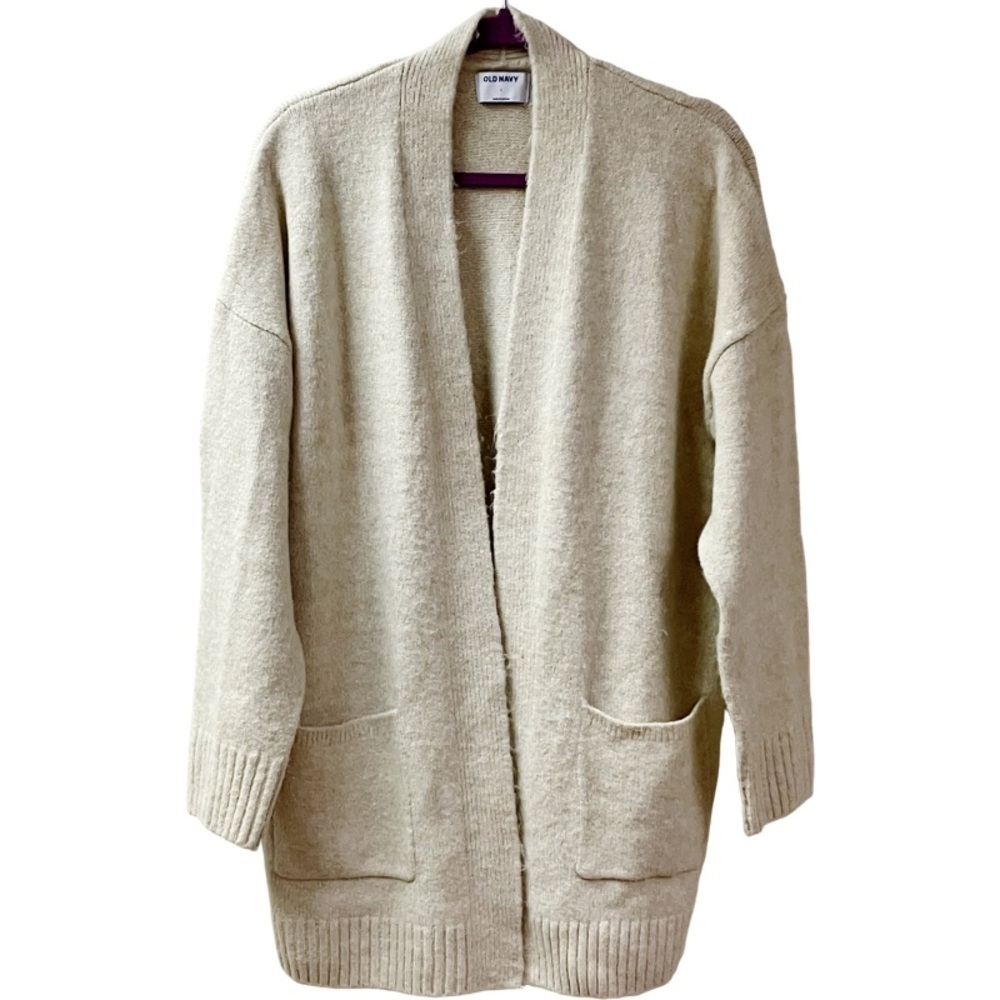 Fall Transitional Capsule Hygge Layering Cardigan Sweater LARGE Ivory Coastal